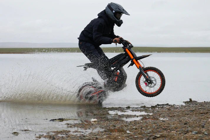 Gyroor GT54 electric dirt bike full dimensions and rider fit chart