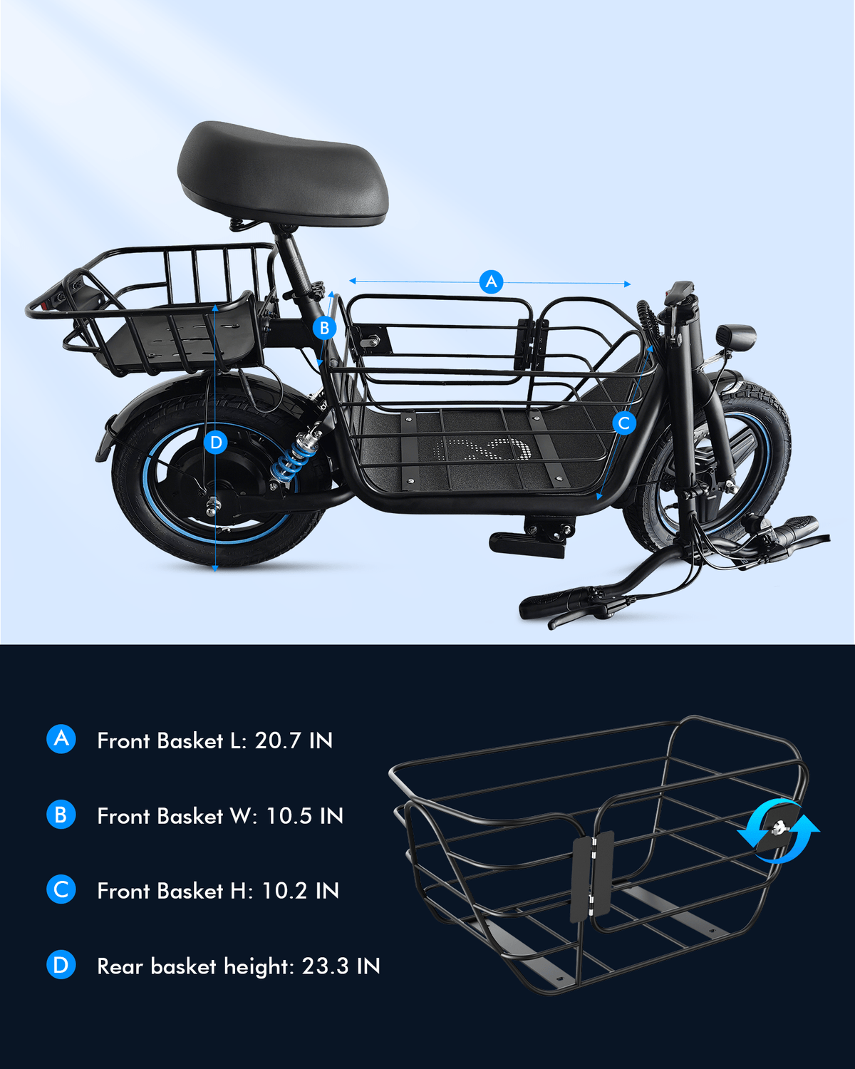 Gyroor C1Plus foldable electric scooter with compact folding design