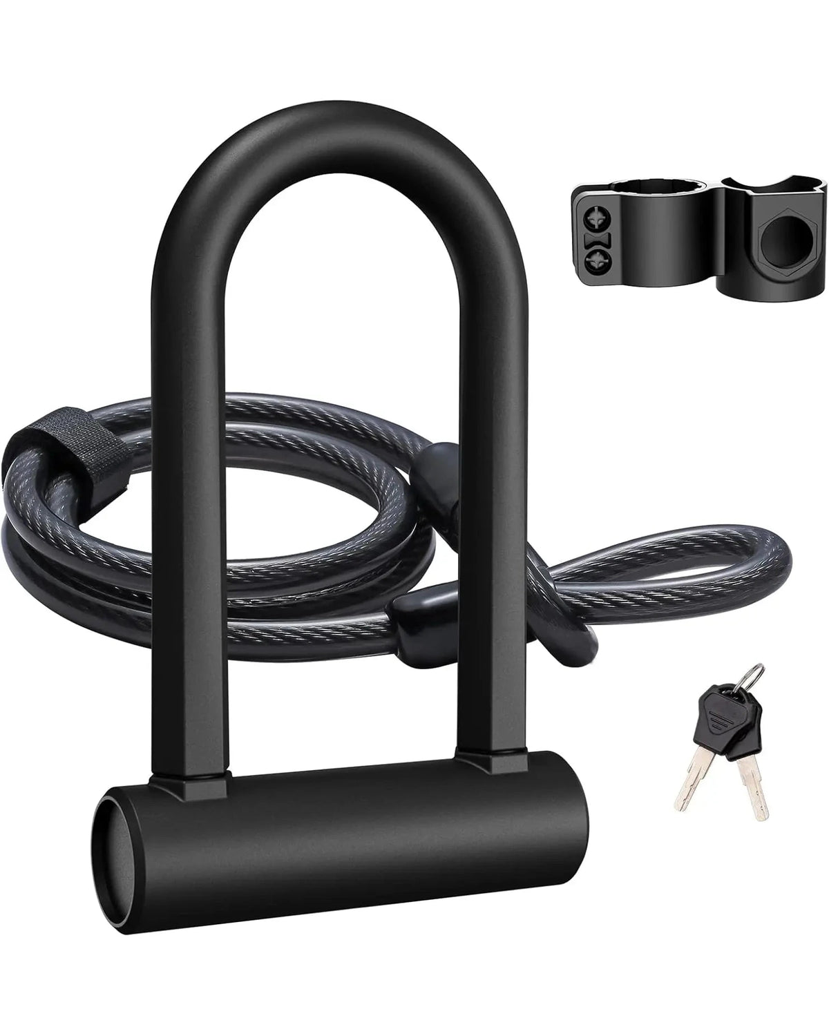 U-lock security cable for electric scooter and e-bike