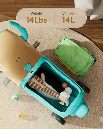 Gyroor GNU kids electric ride-on suitcase with 14L storage compartment