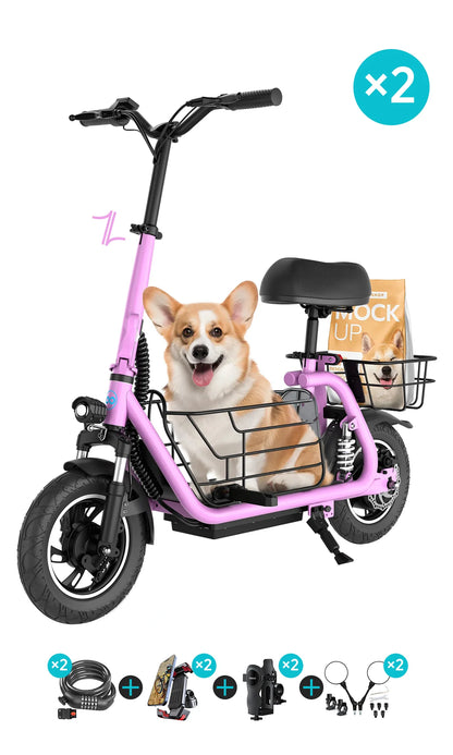 pink electric scooter accessories free gift two phone holders scooter locks cup holders and mirrors