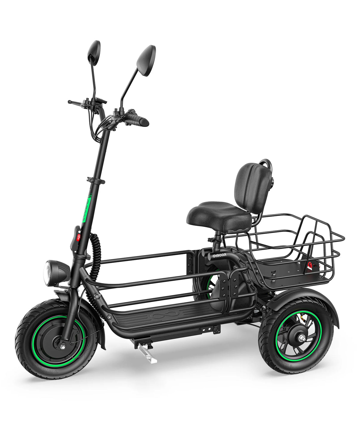 Gyroor C5Pro Electric Trike – 1000W Peak, 30-Mile Range & Large Cargo Basket