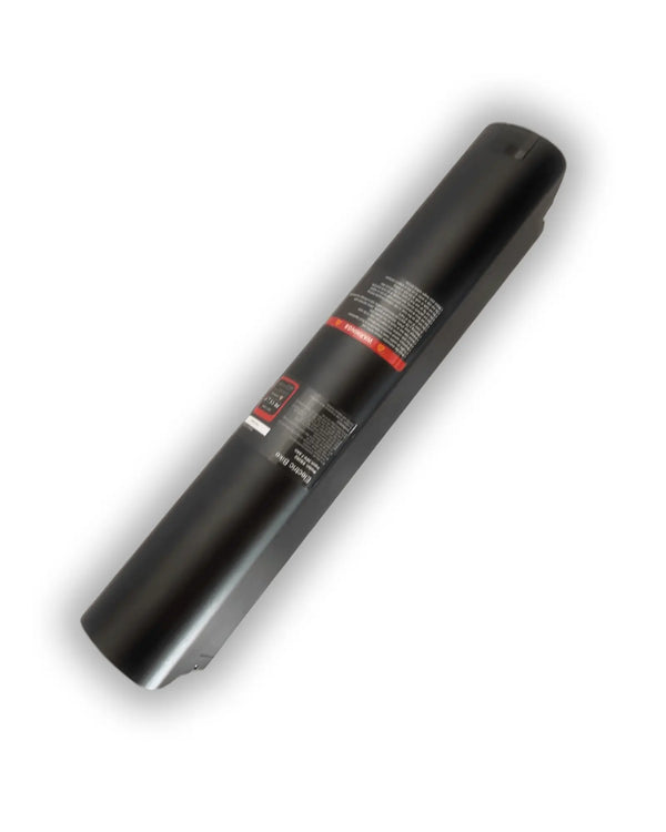 Black Gyroor EB262 electric bike battery with warning label, cylindrical shape, durable plastic casing, ideal for scooter power extension