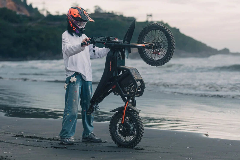 Gyroor GT54Pro electric dirt bike removable battery and frame view
