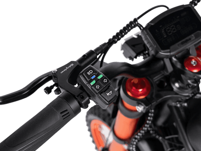 Gyroor GT54 electric dirt bike removable battery mounted on frame