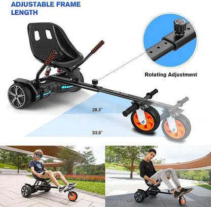 Gyroor K2 go-kart attachment with adjustable frame