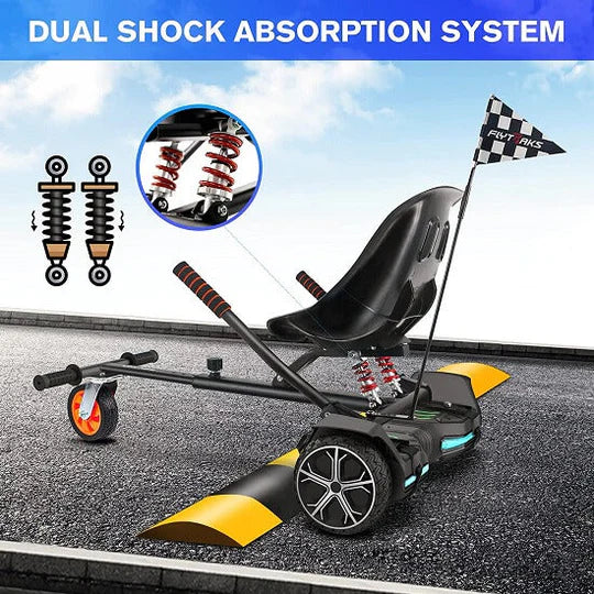 Gyroor K2 go-kart seat attachment adjustable frame detail