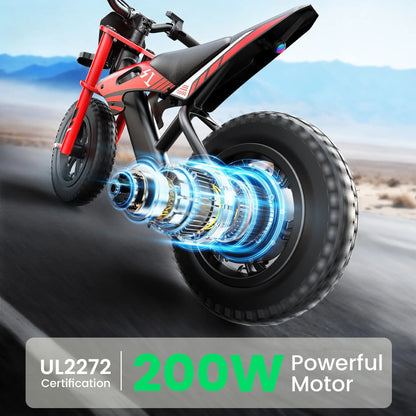 Gyroor kids electric motocross bike with 200W motor for ages 6-12
