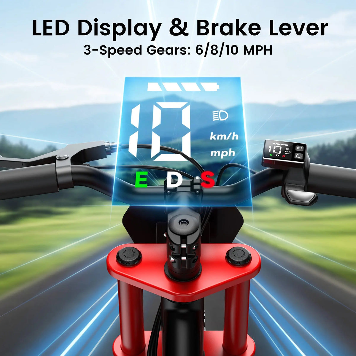 Gyroor kids electric motocross bike with LED display