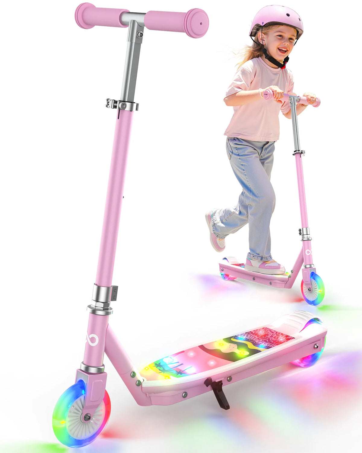 Gyroor KS2 kids electric scooter in pink for ages 6-12