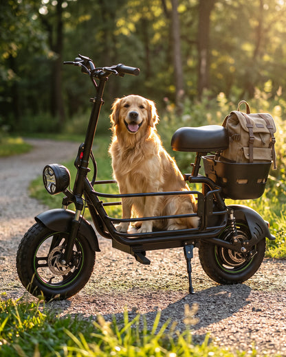 Gyroor C2 Max 1200W(Peak) Electric Scooter with Dual Baskets for Pets & Cargo(Pre-Order)