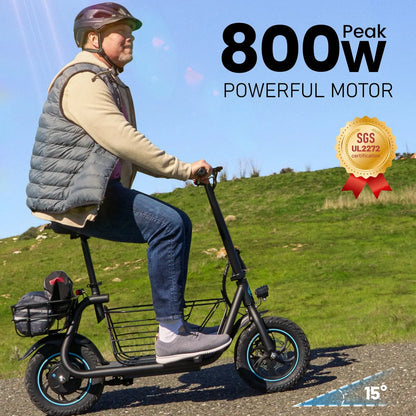 electric scooter 800W powerful motor with 15 degree climbing ability