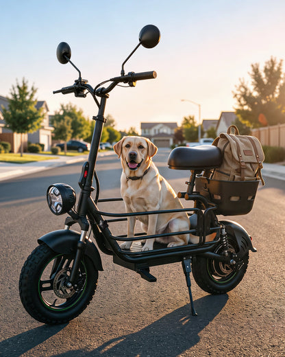 Gyroor C2 Max 1200W(Peak) Electric Scooter with Dual Baskets for Pets & Cargo(Pre-Order)