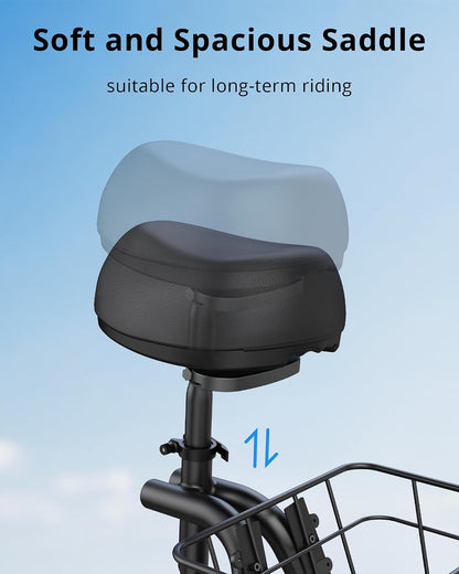Foldable Electric Scooter with Seat for Adults | Gyroor C1 550W(Peak)