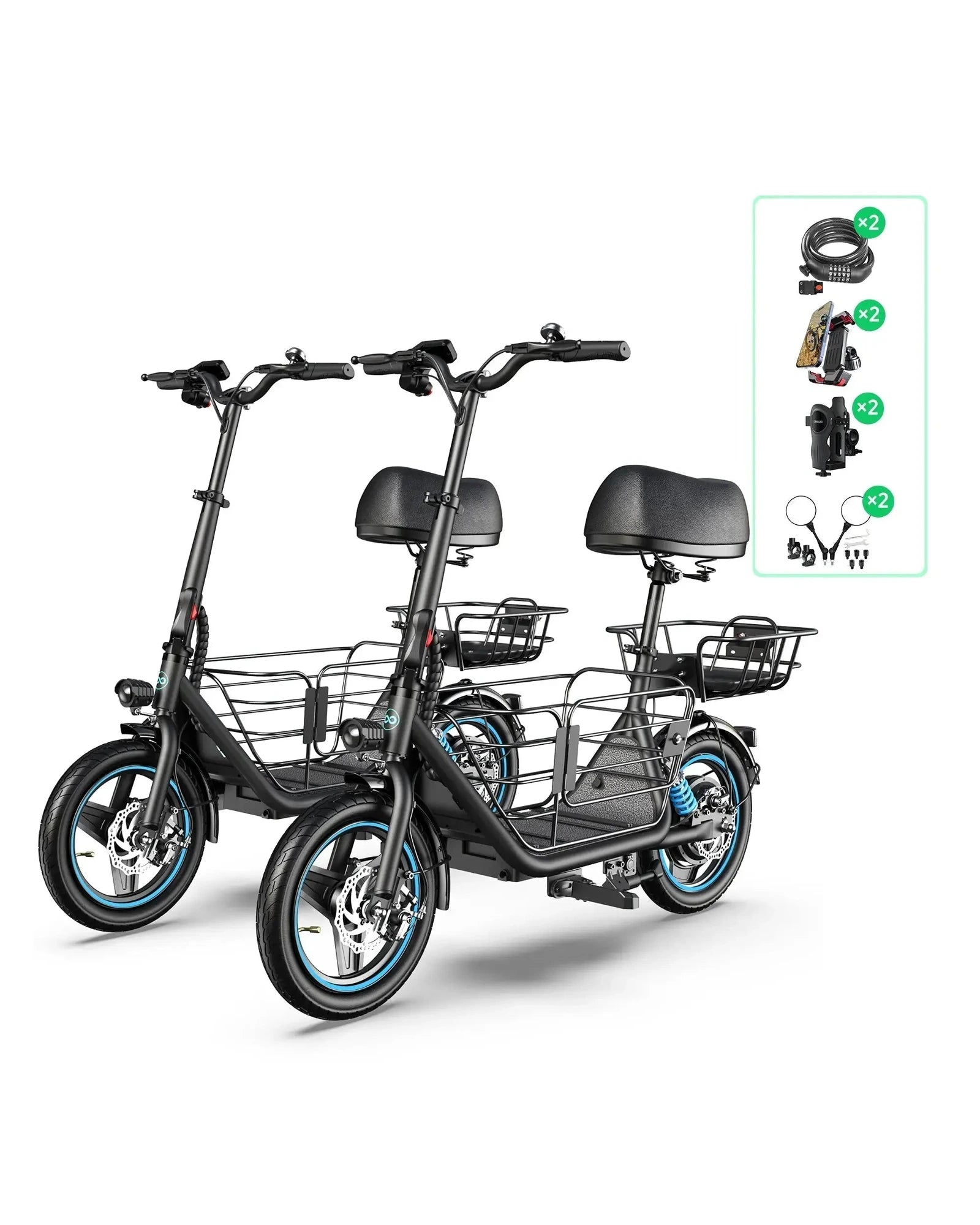 Gyroor C1Plus electric scooter with folded handlebar shown for compact storage