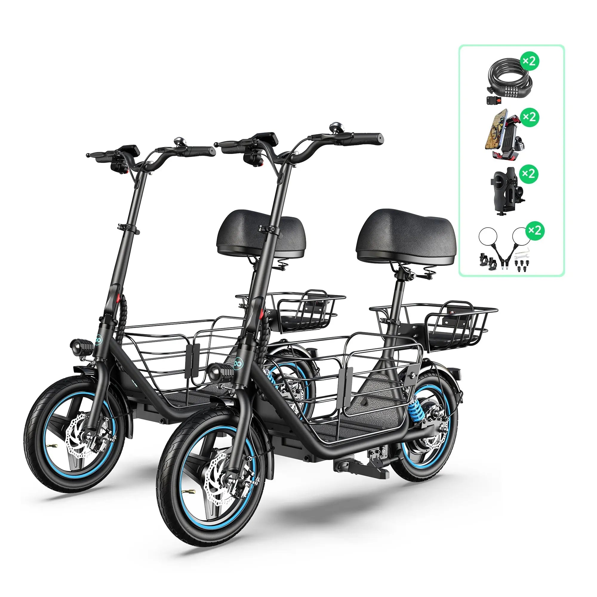 Gyroor C1Plus electric scooter with folded handlebar shown for compact storage